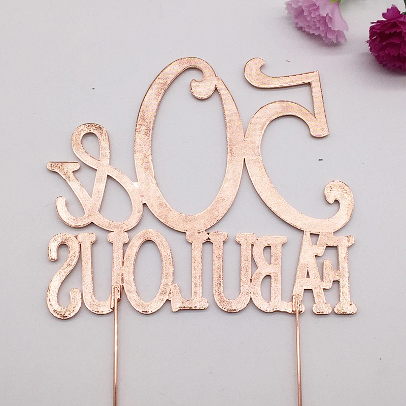 New Custom Product Decorations Crystal Wedding Birthday 50th Rhinestone Cake Topper