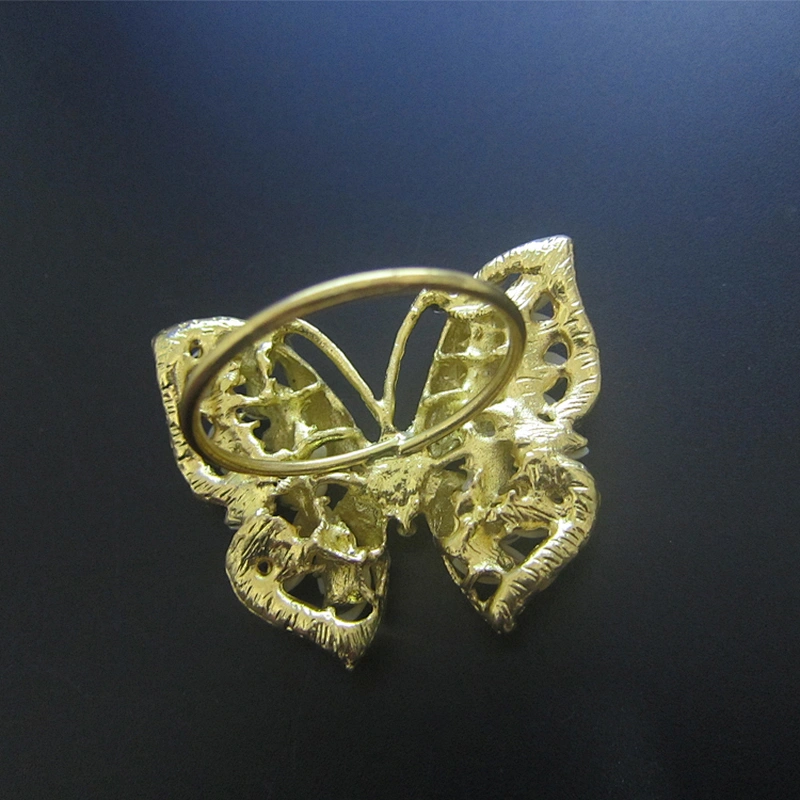 bulk gold butterfly animal shape beads rhinestone napkin ring holder