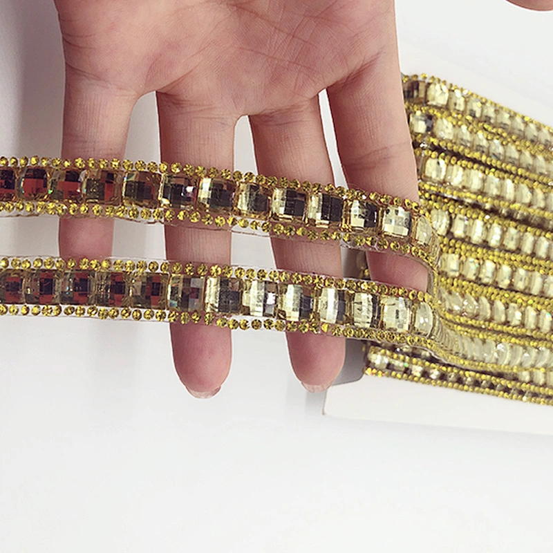 fashion rhinestone hot fix trimming A grade rhinestone banding for clothing shoes bags