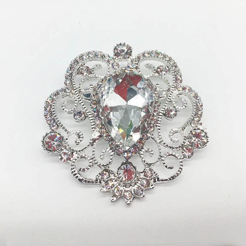 Sparkly Bridal Crystal Diamante Brooch For Wedding Invitation decoration
