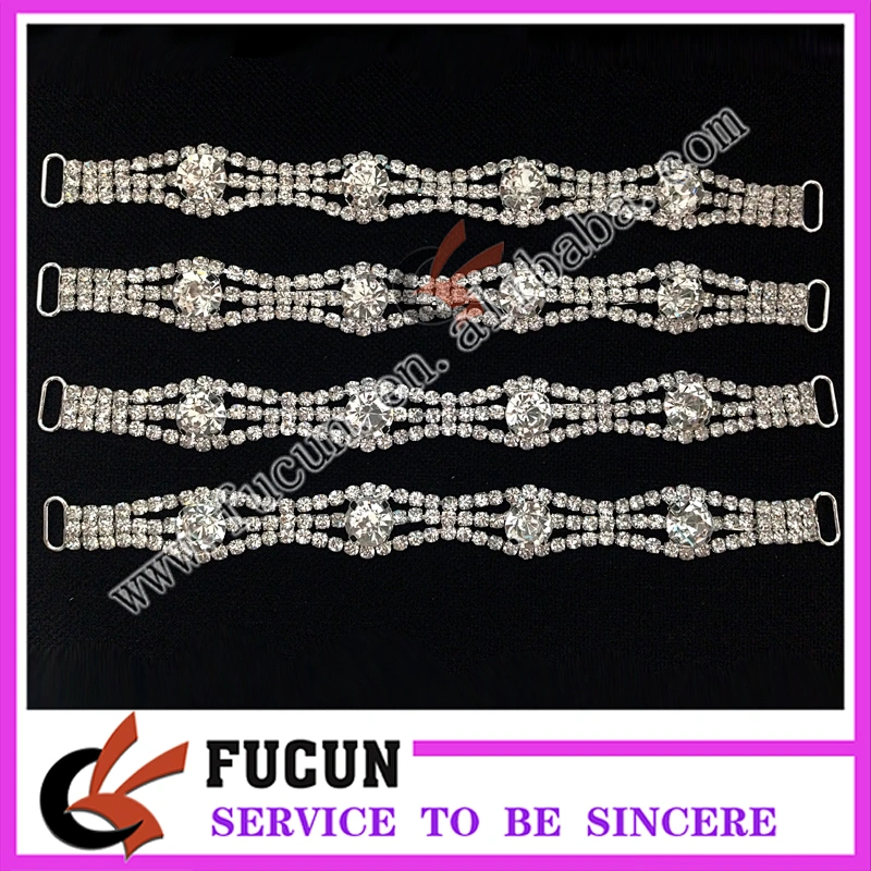 Metal Crystal Rhinestone Bikini Competition Connectors Buckle Chain
