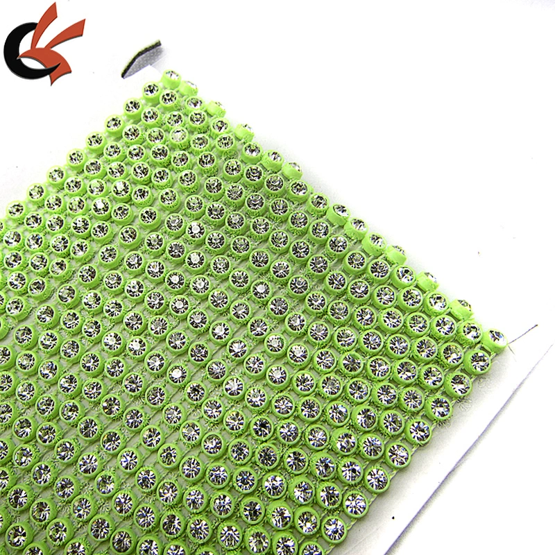 plastic clear rhinestone banding trimming