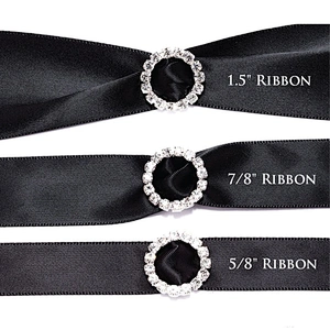 Simple Round Marquise Rhinestone Crystal Wedding Sash Ribbon Slider Belt Buckle