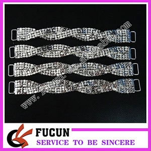 2018 hot sale!Sparkling AB Crystal bikini rhinestone connector for swimwear NPC IFBB