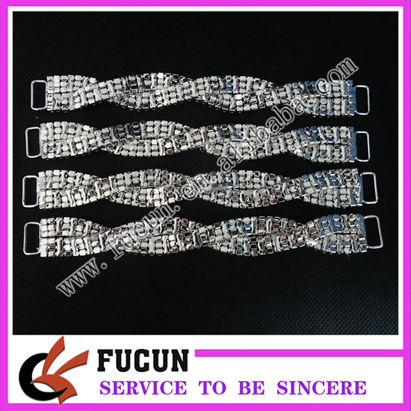 2018 hot sale!Sparkling AB Crystal bikini rhinestone connector for swimwear NPC IFBB