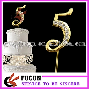 New style crystal rhinestone cake topper party decoration/cake decoration