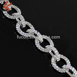 wholesale AB acrylic clear rhinestone cup chain strass chain