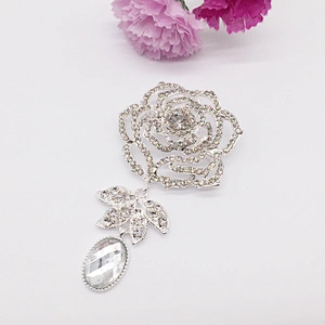 New Arrival Promotion Rose Shape Women Flower Brooch Pin