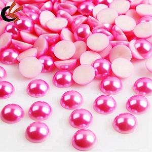 1.5mm,2mm,3mm,4mm half round loose flatback plastic acrylic bead pearl