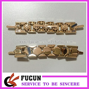 Guangzhou shoe market wholesale round metal and pearls lady sandal shoe decorations shoe buckle