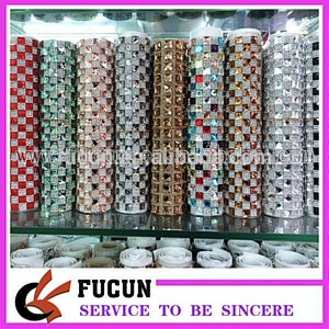 bling heat transfer rhinestone mesh trimming for garment shoe bag accessories