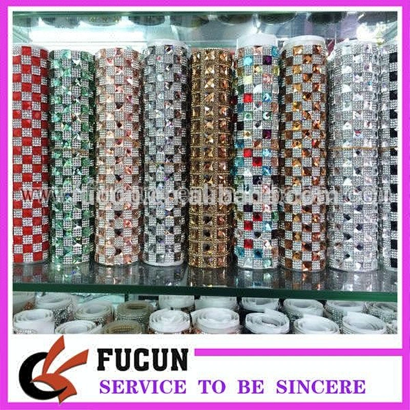 bling heat transfer rhinestone mesh trimming for garment shoe bag accessories