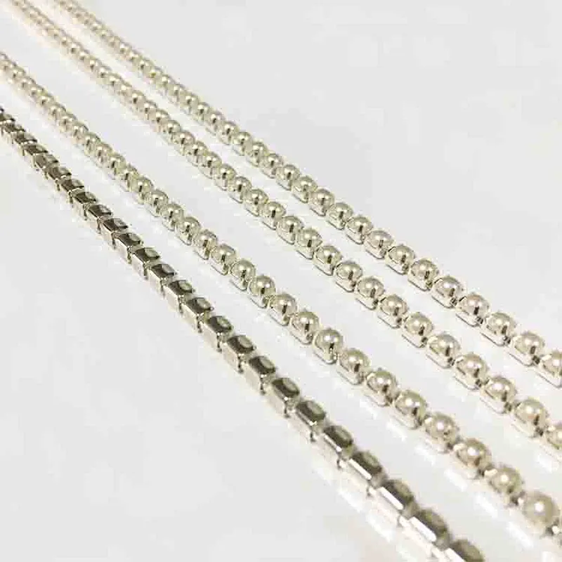 wedding Garment Bags Use decoration diamante white pearl cup chain trimming for dress wholesale
