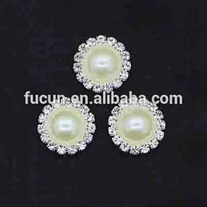 wholesale latest style shinning strass stone pearl buckle for wedding invitation