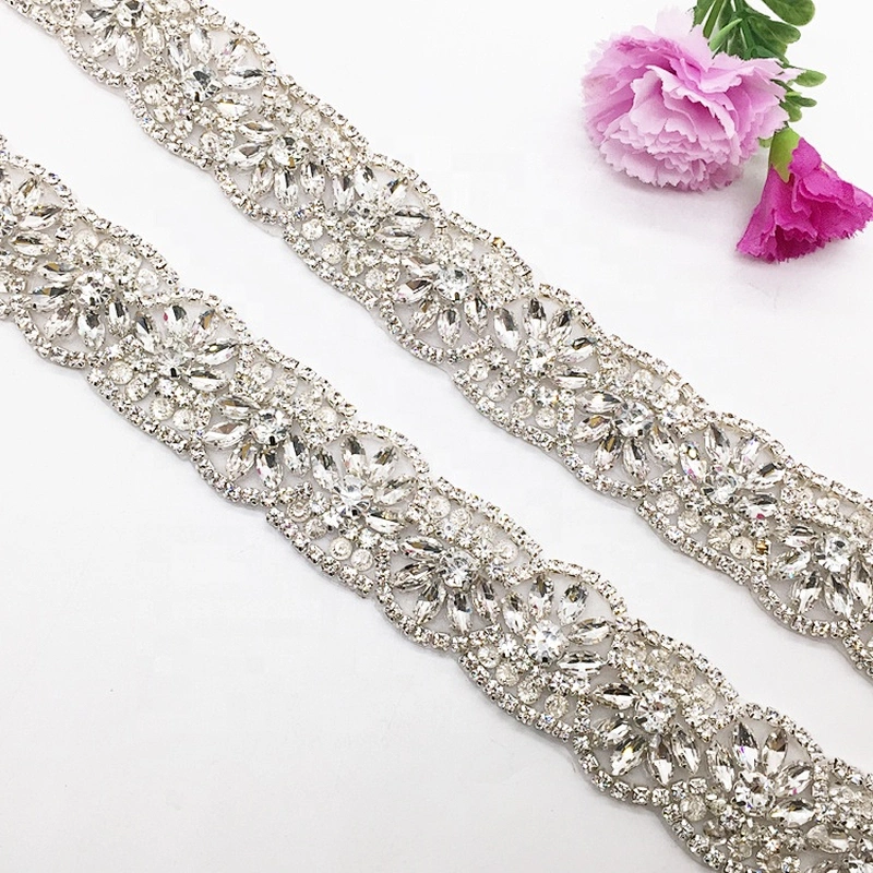 Handmade Wedding Bridesmaid Hair Band Rhinestone Hair Vine Wedding Gauzy Skirt Applique