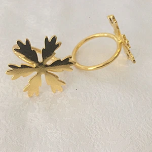 hot new style silver gold plated crystal napkin rings for wedding table decoration wholesale