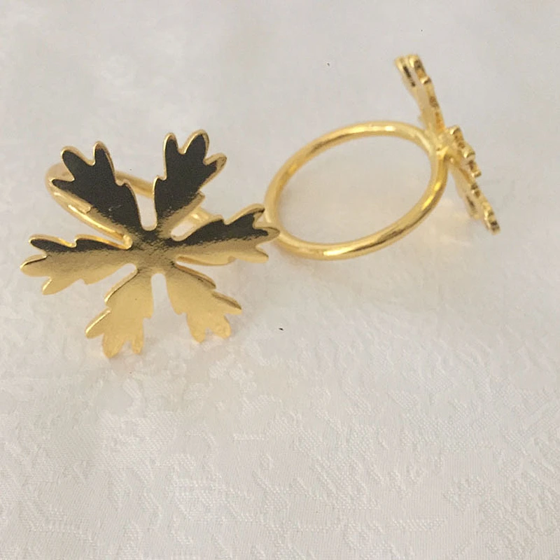 hot new style silver gold plated crystal napkin rings for wedding table decoration wholesale