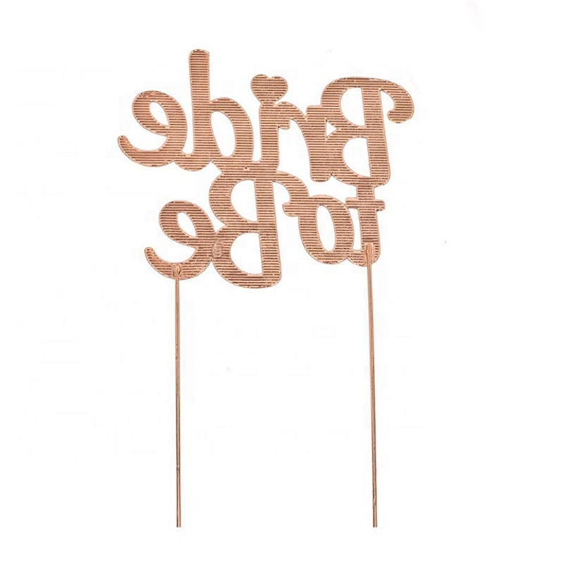Wholesale Wedding Monogram 4.28inch Rose gold Meant to Be Rhinestone Cake Topper