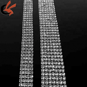 Multi-row crystal rhinestone chain trim for wedding cake decoration