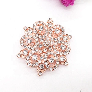 rose gold rhinestone womens set alloy metal strass jewelry brooch pin