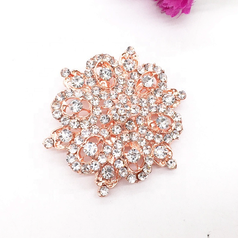 rose gold rhinestone womens set alloy metal strass jewelry brooch pin