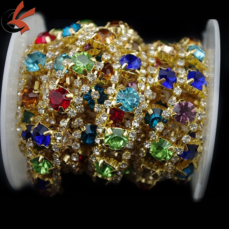Hot Beautiful Design Clear Crystal Rhinestone For Wedding Bridal Trim Chain