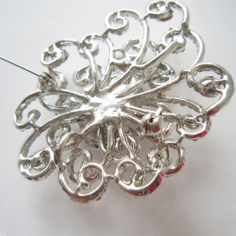 Decorative Wedding Favor Big Diamond Brooch Pins for Women Jewelry
