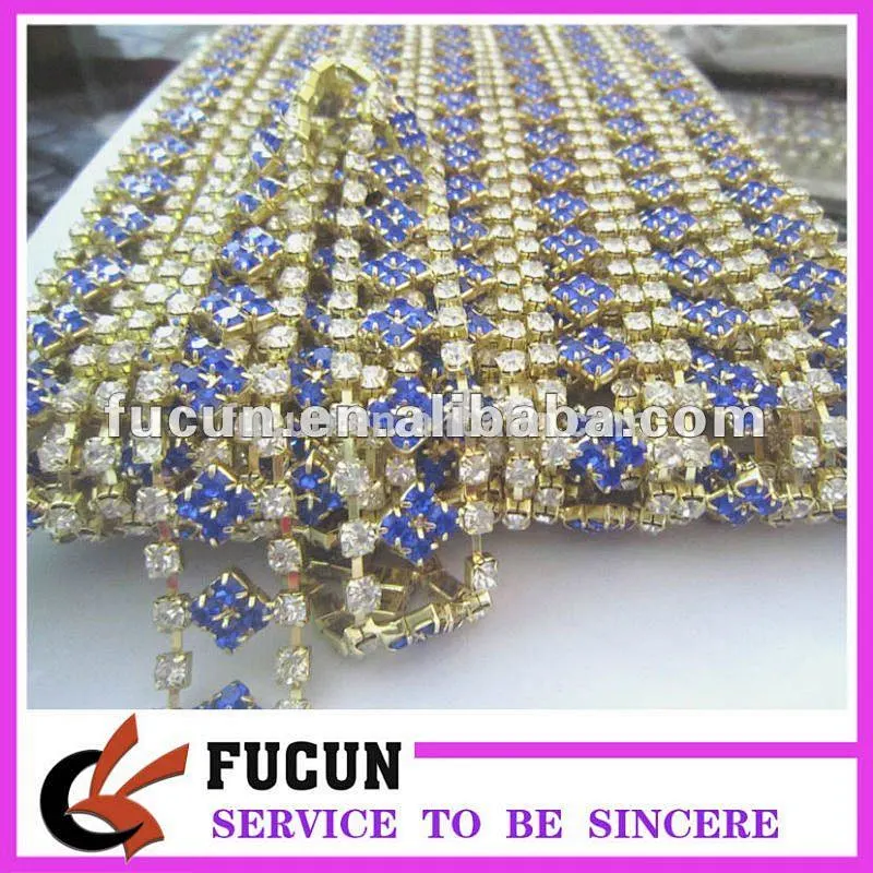crystal rhinestone banding glass beaded chain/trimming for wedding dress wholesale
