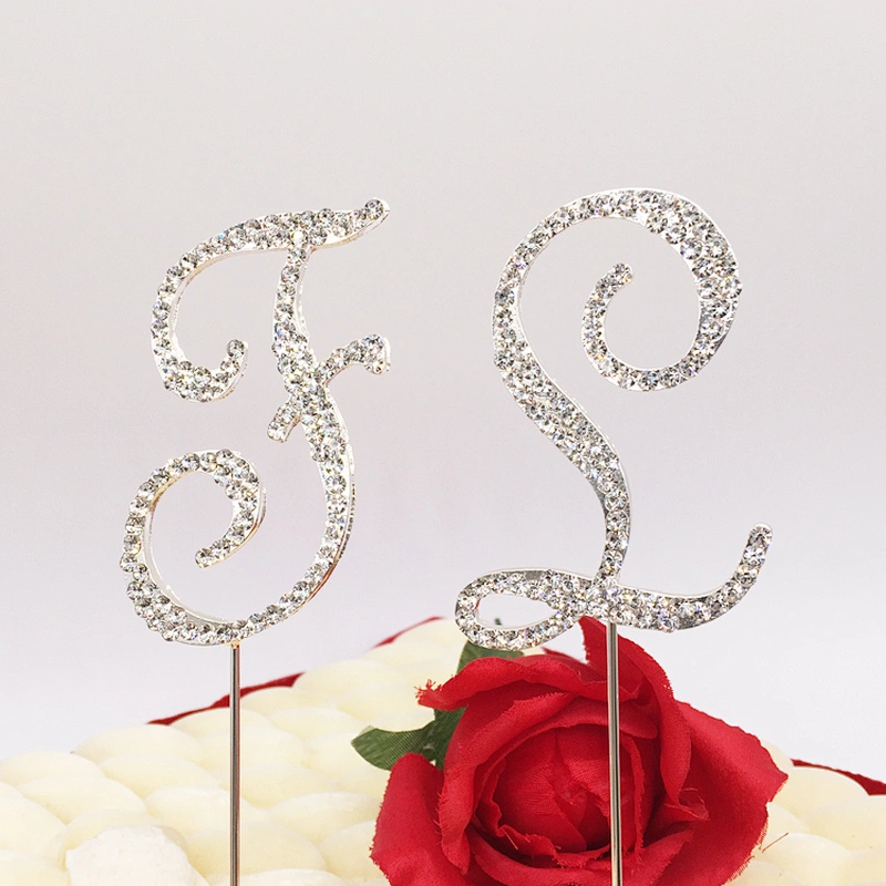 Crystal Personalized Monogram Wedding Alphabet Birthday Cake Topper wholesale