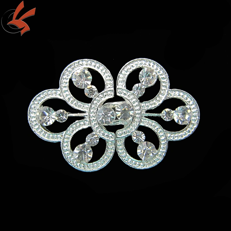 rhinestone pair buckles for wedding invitation silk box