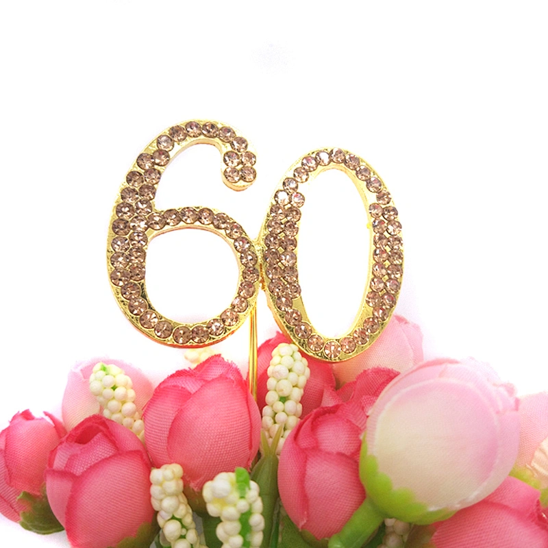 Rhinestone Double Number 50 Anniversary Cake Topper Cake Top Bling Double Digit Anniversary Cake Topper