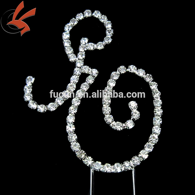 Diamond Crystal Rhinestone Bling Cake Topper