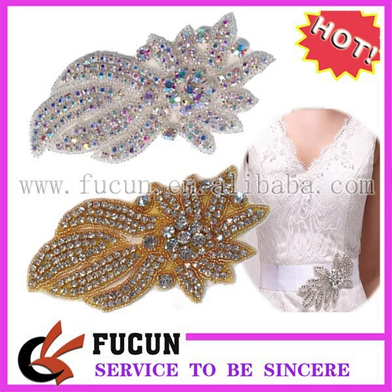 Bride Wedding Accessories, Evening dress,headband hot fix DIY beaded patch