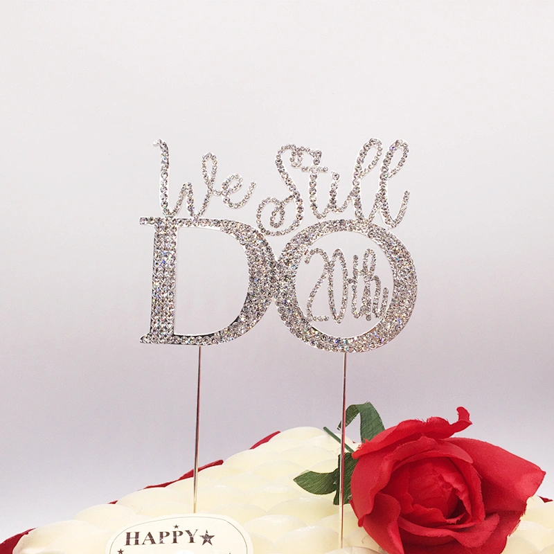 crystal rhinestone deep feeling wedding speech centerpiece wholesale cake topper for decoration