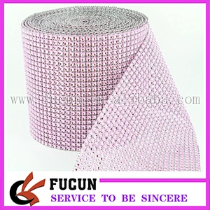4.75''x10yds Rhinestone Mesh Ribbon, Wedding Bling Sparkle Ribbon DIY Wedding Supplies Bling on a Roll