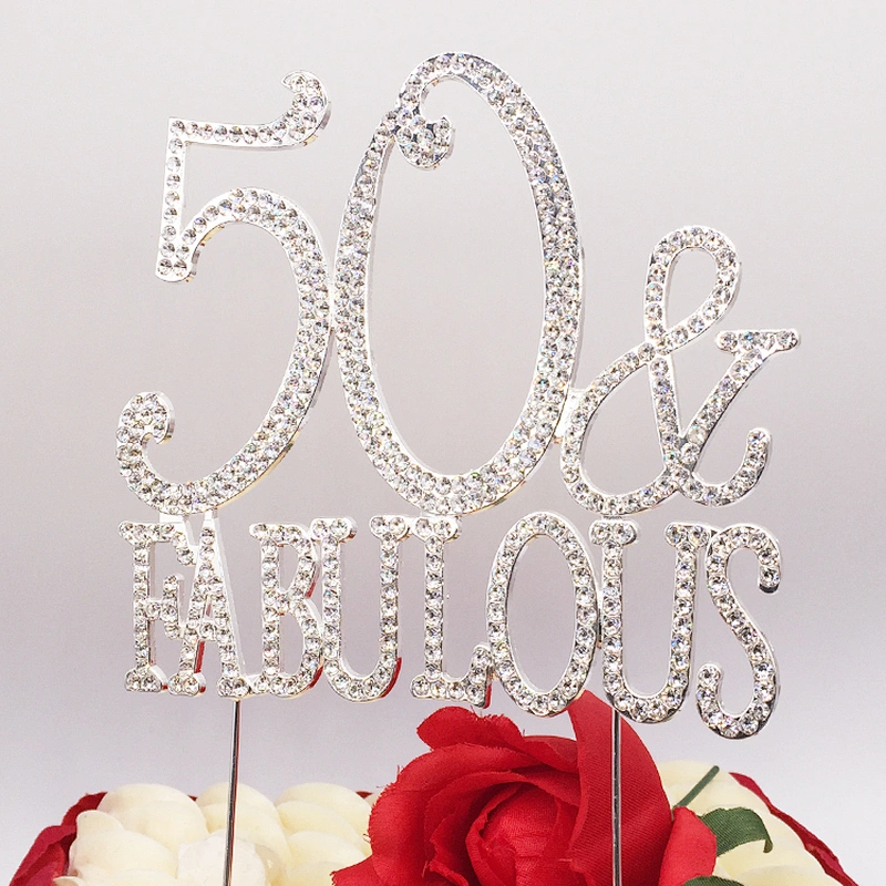 Elegant Wedding Birthday Party Cake Accessories Age Fabulous Birthday Cake Topper Wholesale