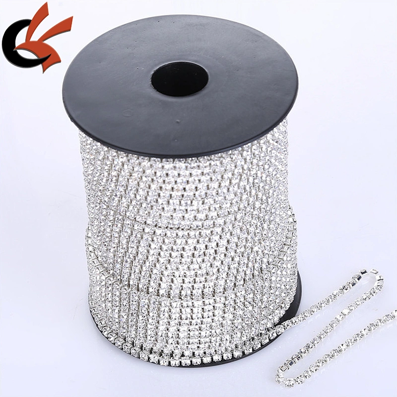 wedding cake decoration crystal beaded silver rhinestone chain