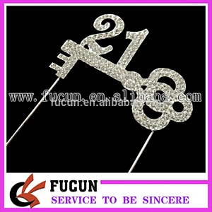 Fashion 21 birthday crystal rhinestone cake topper party decorations