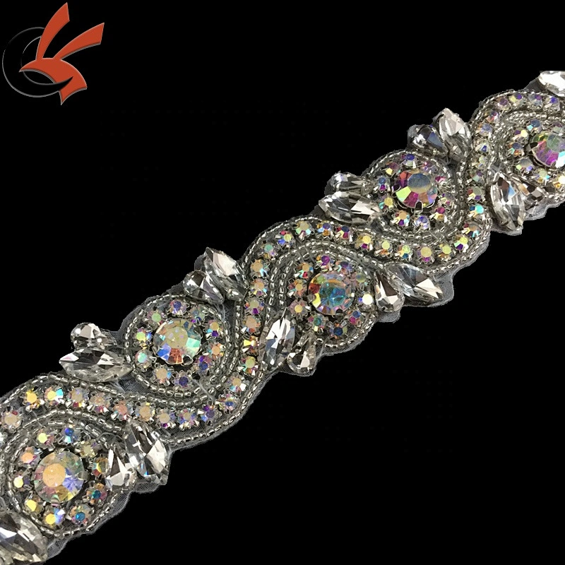 Wedding Accessories Rhinestone Crystal bridal sash bridal Belt applique