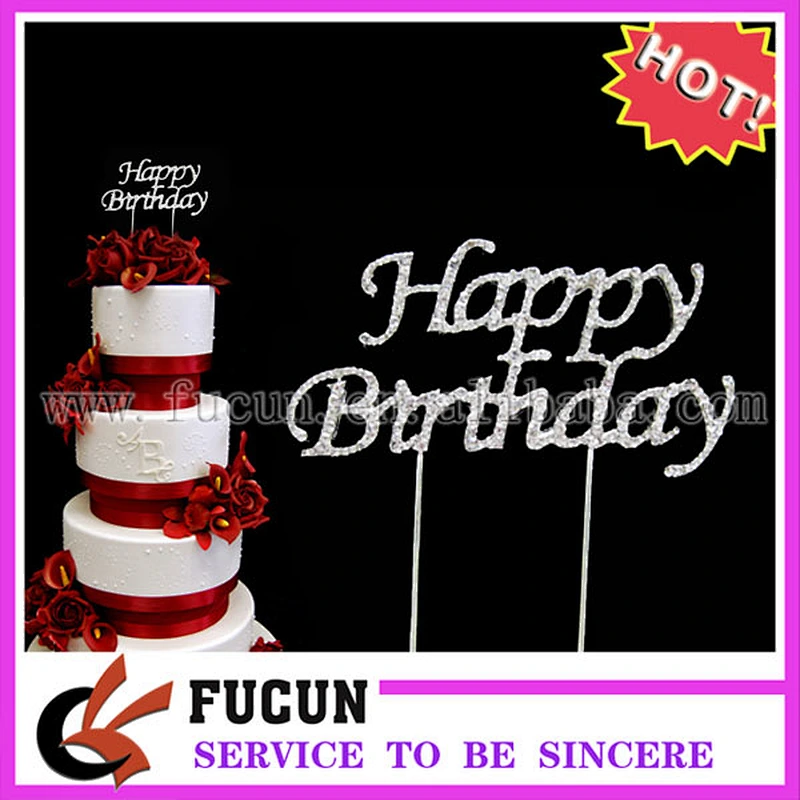 new arrival clear rhinestone Happy Mother's day cake topper