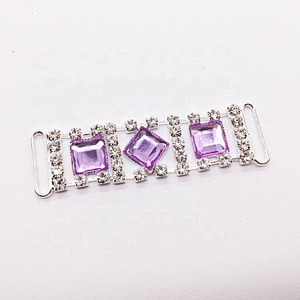 Cheap Price 7.5cm Short Upper Colors Crystal Rhinestone Paved Bikini Connector