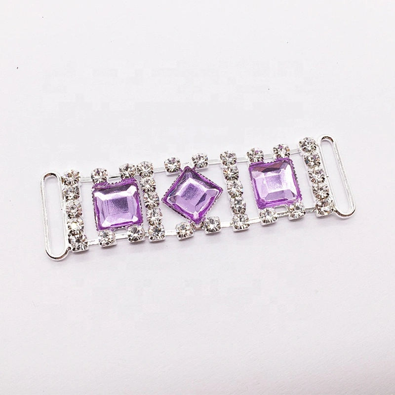 Cheap Price 7.5cm Short Upper Colors Crystal Rhinestone Paved Bikini Connector