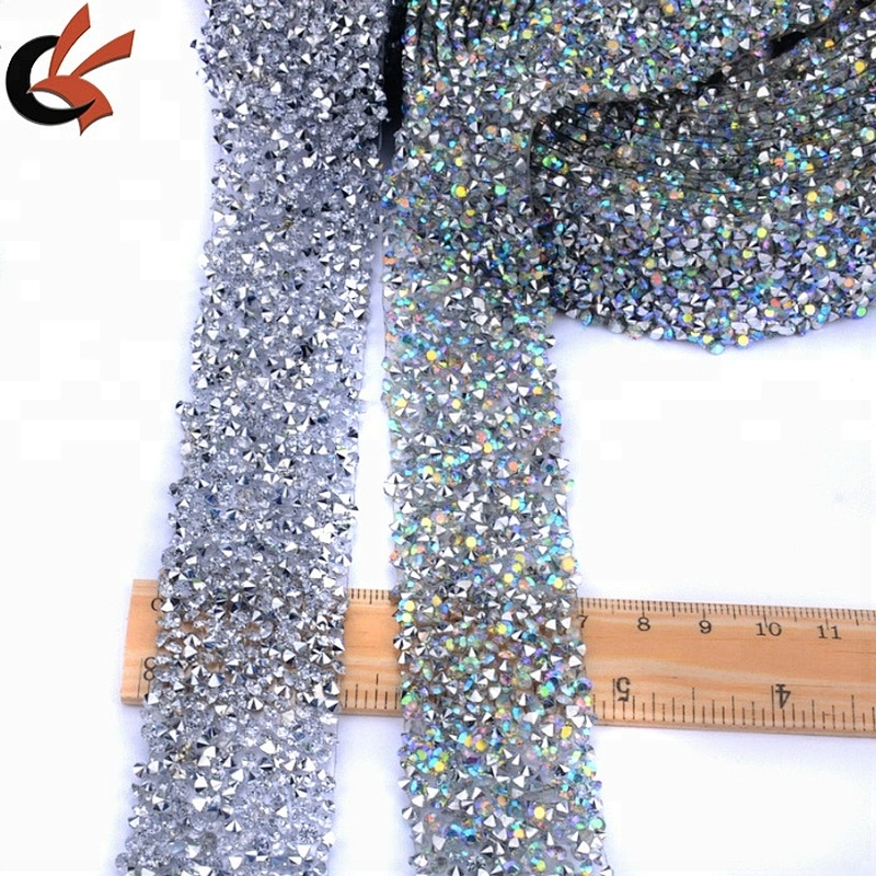 Iron On Rhinestone Chain Trimming rhinestone appliques Garment Accessories