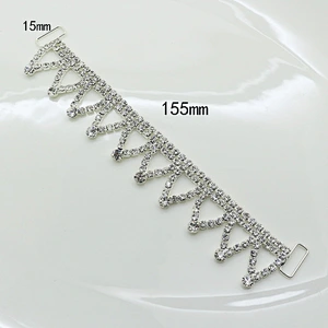 Fashion Wholesale Metal Accessories bling Crystal Diamond Bikini Connectors