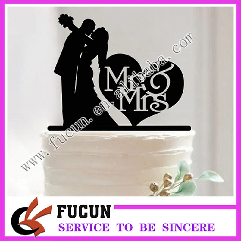 Acrylic wedding cake topper