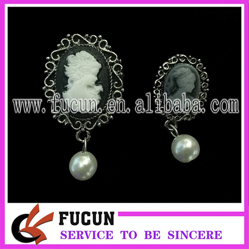 unisex statue shape antique india brooch pin antique golden cameo brooches