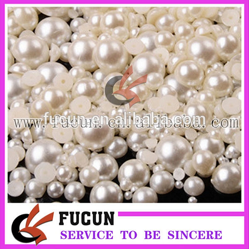 wholesale 6mm ABS plastic round pearl with hole in stock for garment accessories