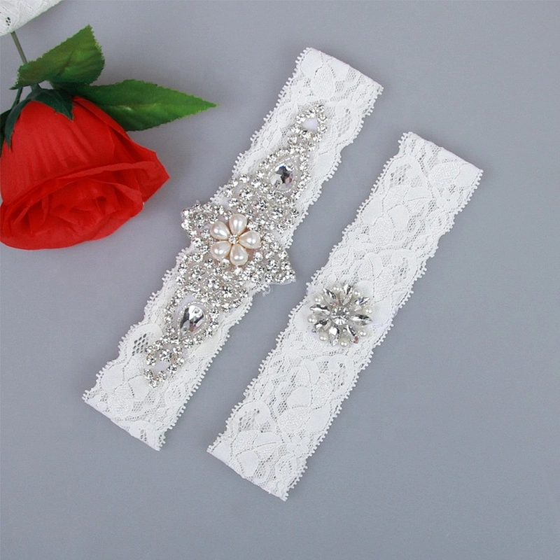 handmade bridal accessories crystal legs wedding decorations pattern rhinestone lace applique