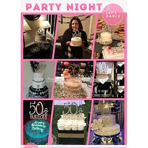 Wholesale GOLD 60 & Fabulous Cake Topper 60th Birthday Decoration