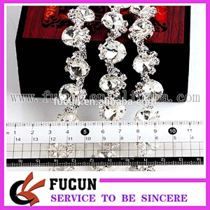 2016 clear crystal diamante wedding decoration rhinestone banding trim